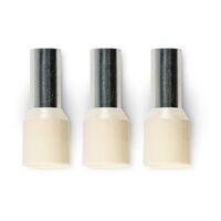 Bootlace Terminal Pre-Insulated Ivory 16mm² Length 12mm 50 Pack