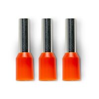 Bootlace Terminal Pre-Insulated Orange 4mm² Length 9mm 100 Pack