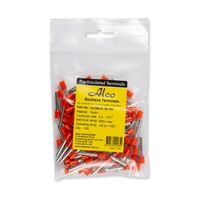 Bootlace Terminal Pre-Insulated Orange 4mm² Length 18mm 100 Pack