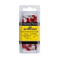 Bootlace Terminal Pre-Insulated Red 1mm² Length 8mm 50 Pack