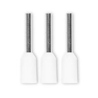 Bootlace Terminal Pre-Insulated White 0.5mm² Length 6mm 100 Pack