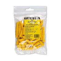 Crimp Terminal Pre-Insulated Bullet Receptacle 5mm Cable 4-6mm² Yellow 50 Pack