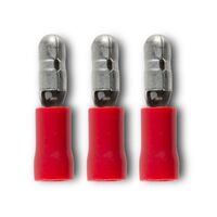 Crimp Terminal Pre-Insulated Bullet 4mm 0.5-1.5mm² Red 100 Pack