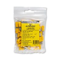 Crimp Terminal Pre-Insulated Bullet 5mm Cable 4-6mm² Yellow 50 Pack