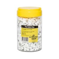 Cable Clip Flat Polyethylene Width-10mm White 500 Pack