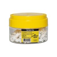 Cable Clip Flat Polyethylene Width-9mm White 100 Pack