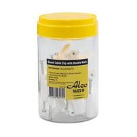 Cable Clip Round Polyethylene Diameter-35mm White 100 Pack