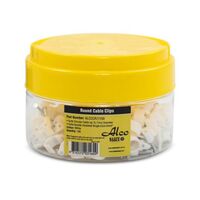 Cable Clip Round Polyethylene Diameter-7mm White 100 Pack