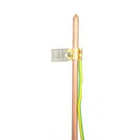 Earth Rod Copper Coated Length 1800mm With Brass Clip Aluminium Tag
