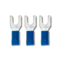 Crimp Terminal Pre-Insulated Fork 4mm Cable 1.5-2.5mm² Blue 10 Pack