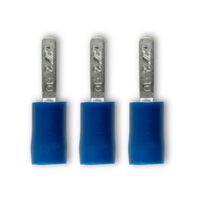 Crimp Terminal Pre-Insulated Flat Blade Length 10mm Cable 1.5-2.5mm² Blue 100 Pack