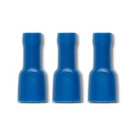 Crimp Terminal Quick Disconnect Fully Insulated 1.5-2.5mm² Female Width 6.35mm Blue 10 Pack