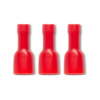 Crimp Terminal Quick Disconnect Fully Insulated 0.5-1.5mm² Female Width 6.35mm Red 50 Pack