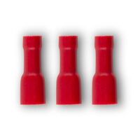 Crimp Terminal Quick Disconnect Fully Insulated 0.5-1.5mm² Female Width 4.8mm Red 50 Pack