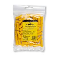 Crimp Terminal Quick Disconnect Fully Insulated 4-6mm² Female Width 6.35mm Yellow 50 Pack