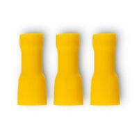 Crimp Terminal Quick Disconnect Fully Insulated 4-6mm² Female Width 6.35mm Yellow 6 Pack