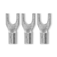 Crimp Terminal Non-Insulated Fork 3.7mm Cable 0.5-1.5mm² 100 Pack