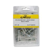 Nylon Nail Anchor Quick Drive Head Diameter 5mm x Length 45mm