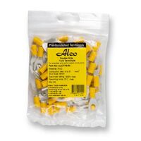 Crimp Terminal Pre-Insulated Fork 6mm Cable 4-6mm² Yellow 50 Pack