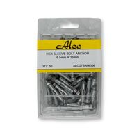 Hexagonal Head Sleeve Bolt Anchor Mechically Galvanised 6.5mm x Length 36mm