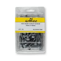 Timber Coach Screw Hexagonal Head Galvanised 10mm x Length 40mm