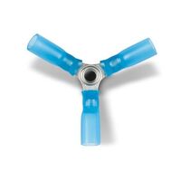 Crimp Terminal Heatshrink Blue Insulated 3-Way Cable 1.5-2.5mm² 15 Pack