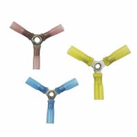 Crimp Terminal Heatshrink Red Insulated 3-Way Cable 0.5-1.5mm² 15 Pack