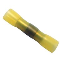 Heatshrink Solder Crimp Splice Terminal Glue Lined 4-6MM² Yellow 25 Pack