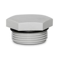Blind Plug Nylon M25 Hexagon Head Light Grey