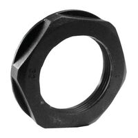 Locknut Hexagon Nylon M25 Black