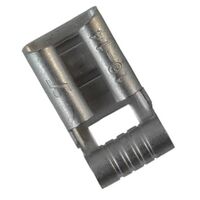 Crimp Terminal Non-Insulated Quick Disconnect 6.35mm Side Entry Male Tab Cable 1.5-2.5mm² 100 Pack