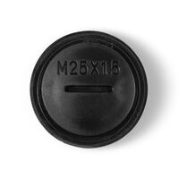 Nylon Plug Screwed Thread M25 Black