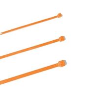 Nylon Cable Tie 200mm x 3.6mm Medium Duty Orange 100 Pack