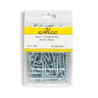 Masonary Wall Fix Anchors Pan Head Square Drive Diameter 6mm x Length 50mm