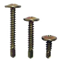 Washer Button Head Screws Drill Point Zinc Plated 8g Length 25mm 100 Pack