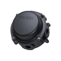 Junction Box Round General Purpose Weatherproof IP68 Side Entry 4x25mm Zed Box No2 Black