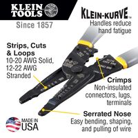 Klein-Kurve™ Long-Nose Wire Stripper, Wire Cutter, Crimping Tool