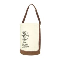 Canvas Bucket with Leather Bottom, 30.5 cm