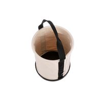 Canvas Bucket, Wide-Opening, Straight Walls, Moulded Bottom, 30.5 cm