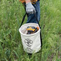 Canvas Bucket, Wide-Opening, Straight Walls, Moulded Bottom, 30.5 cm