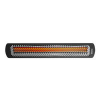 3000W Tungsten Electric Heater | IPX4 Weather Resistant | Stylish Black Finish | @Each of 1 | by Bromic