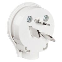 HPM 20A 3 Pins Side Entry Plug Top White