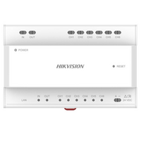 HIKVISION Intercom KAD706Y-SP 2-Wire Distributor | 6-Port Audio/Video | 24VDC Power | by HIKVISION