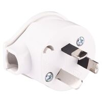HPM 10A 3 Pins Heavy Duty Side Entry Plug Top White