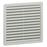 Plastic louvre - IP 44 - 150x150 mm - with filter G 3 - RAL 7035