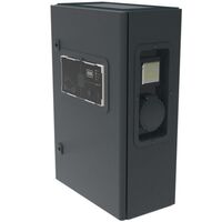 Metal charging station Green'up Premium 1Ph for 1 electric car- Mode 2 and  3 - Power 7,4kW 32A with DC protection