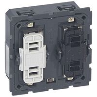 Céliane 2 module flush mounted control with reduced
thickness with 3 pushbuttons.