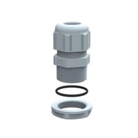 Cable gland plastic - IP 68 - ISO 12 - clamping capacity 4-6 mm - RAL 7001