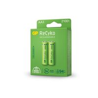 GP Recyko 1.2V AA 2100mAh LSD Rechargeable Batteries | Long-Lasting Power | Eco-Friendly | @Card of 2 | by Powercell