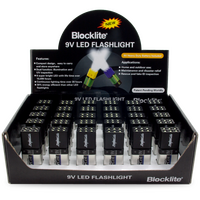 9V LED Torch | 30 Lumens | 2 Lighting Functions | Compact Design | @Display Box of 30 | by Powercell